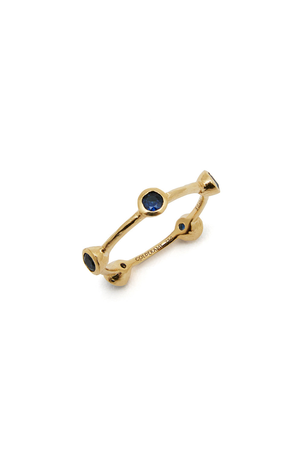 文艺复兴皇冠五颗蓝宝石戒指