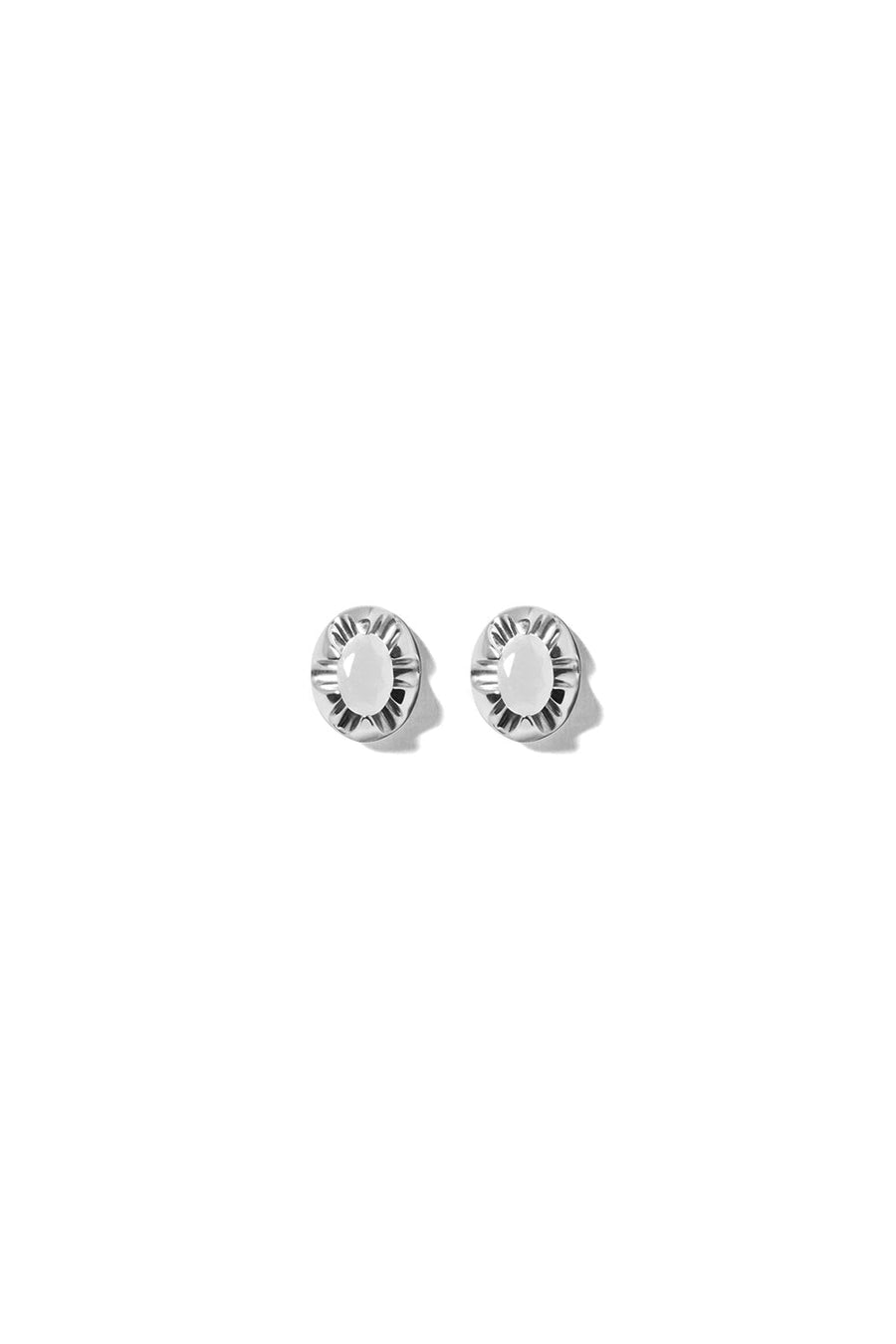 CLAW QUARTZ SILVER EARRINGS