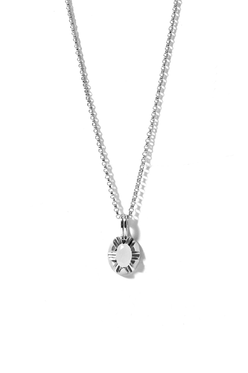 COLLIER ARGENT QUARTZ GRIFFE