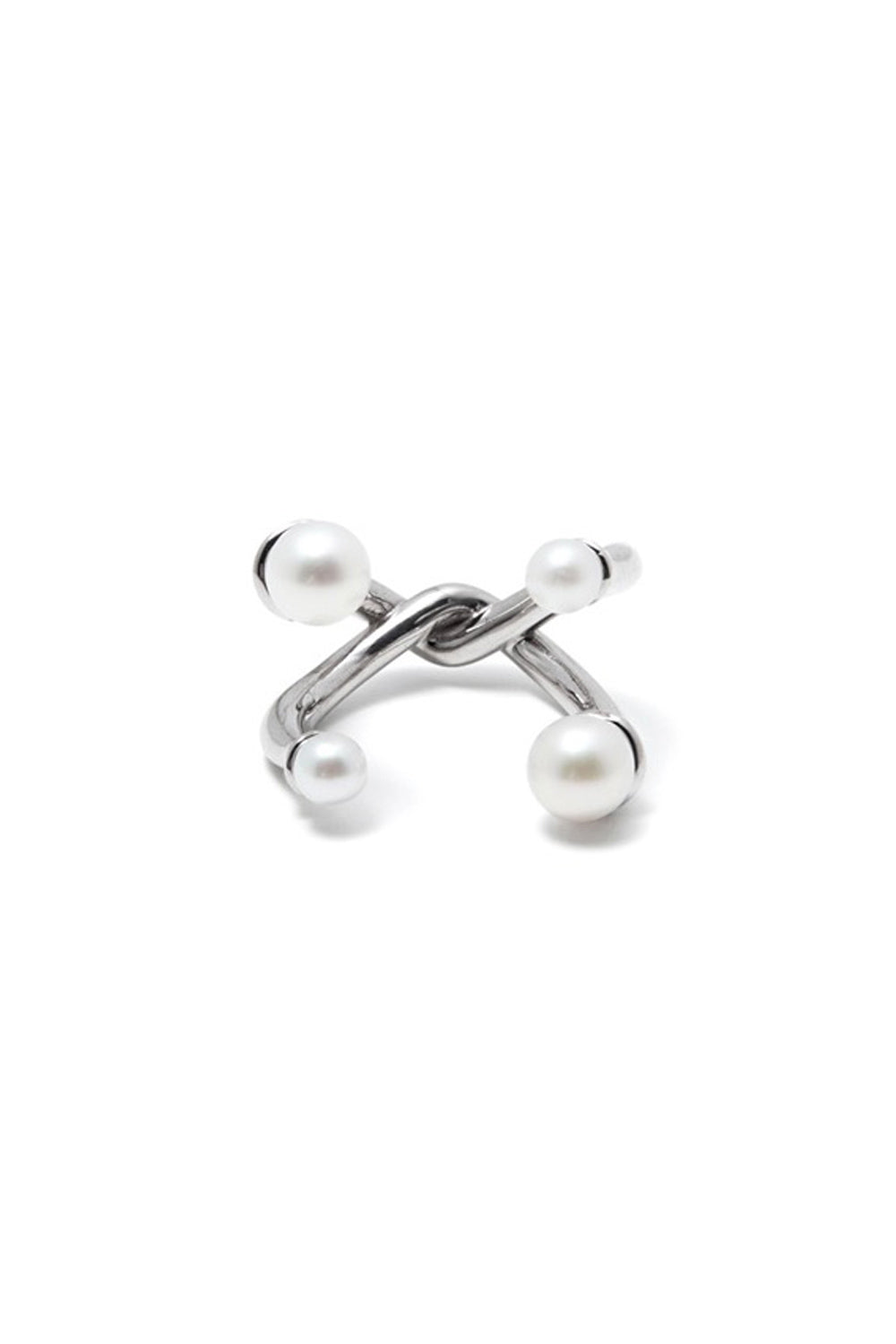 冷白色四重开口戒指