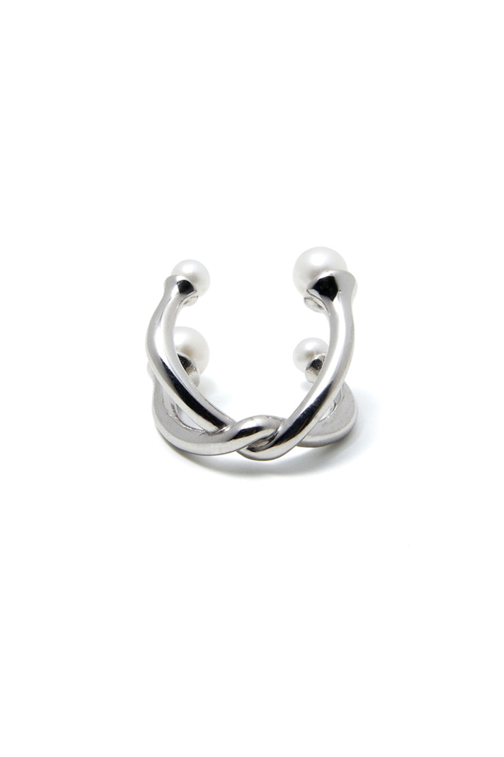 冷白色四重开口戒指