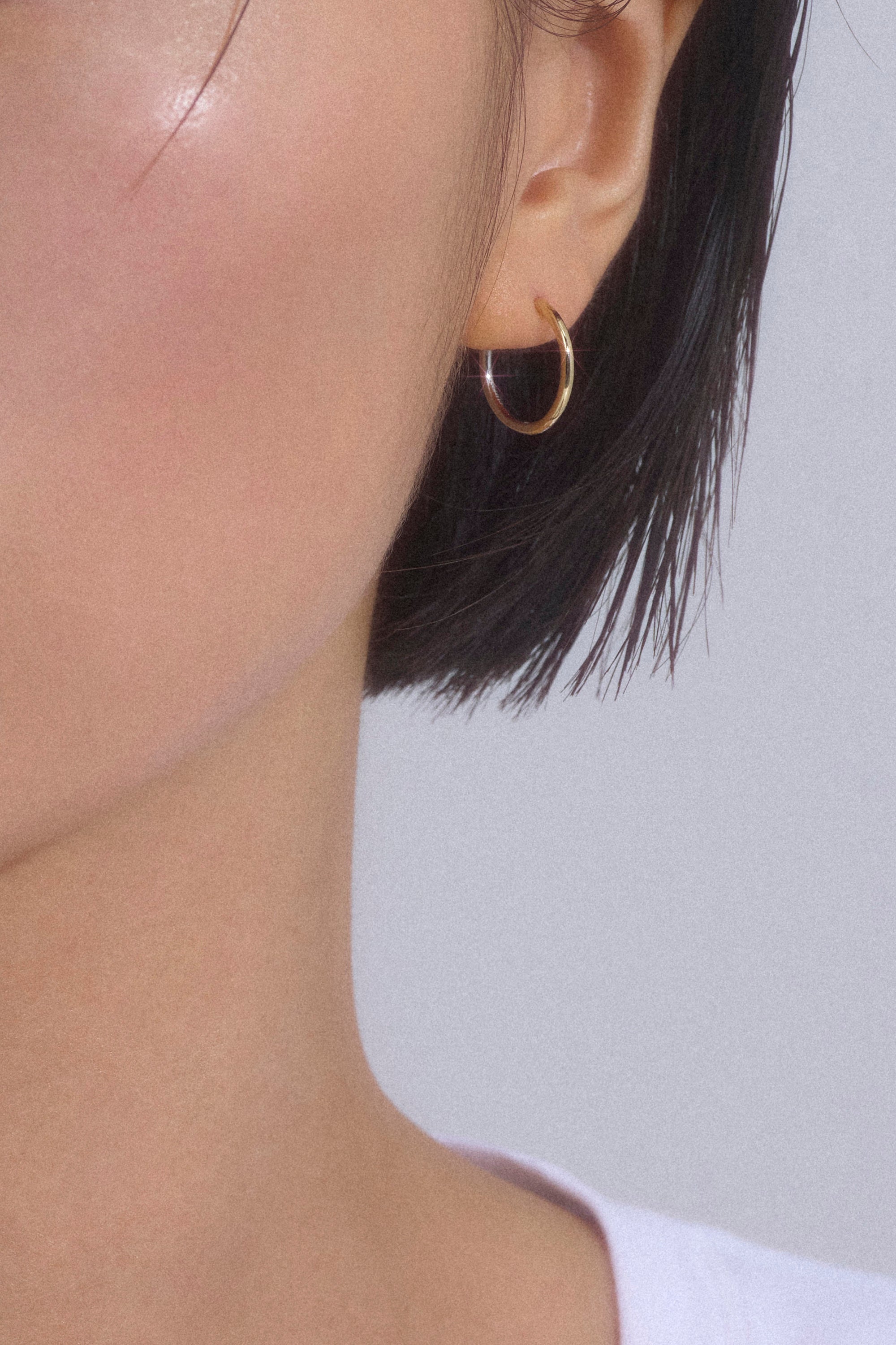DEUX 18K BICOLOR GOLD HOOP EARRINGS LARGE