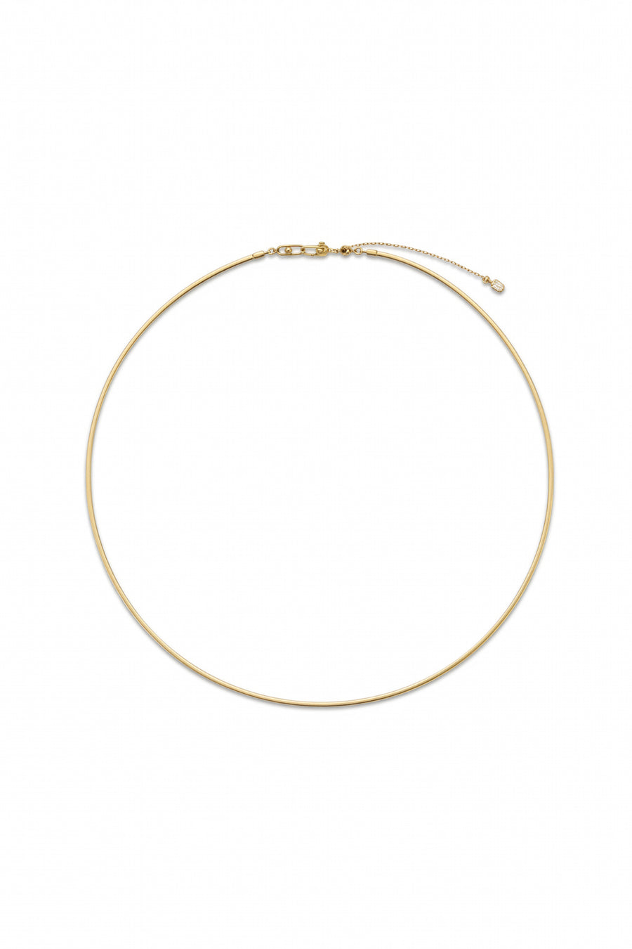 DUAL SQUARE NECKLACE 1.5MM IN GOLD & WHITE GOLD