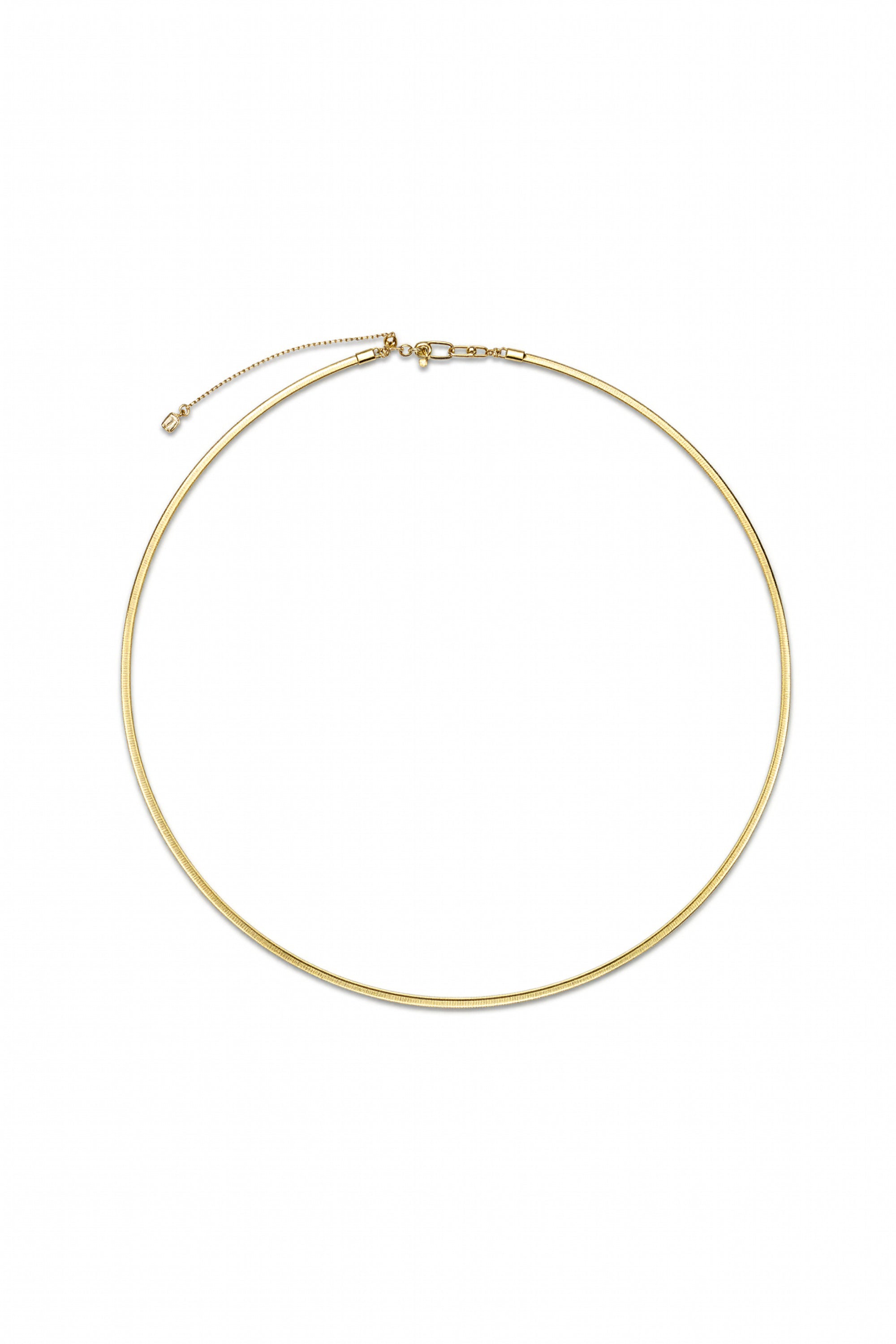 DUAL SQUARE NECKLACE 2.0MM IN GOLD & WHITE GOLD
