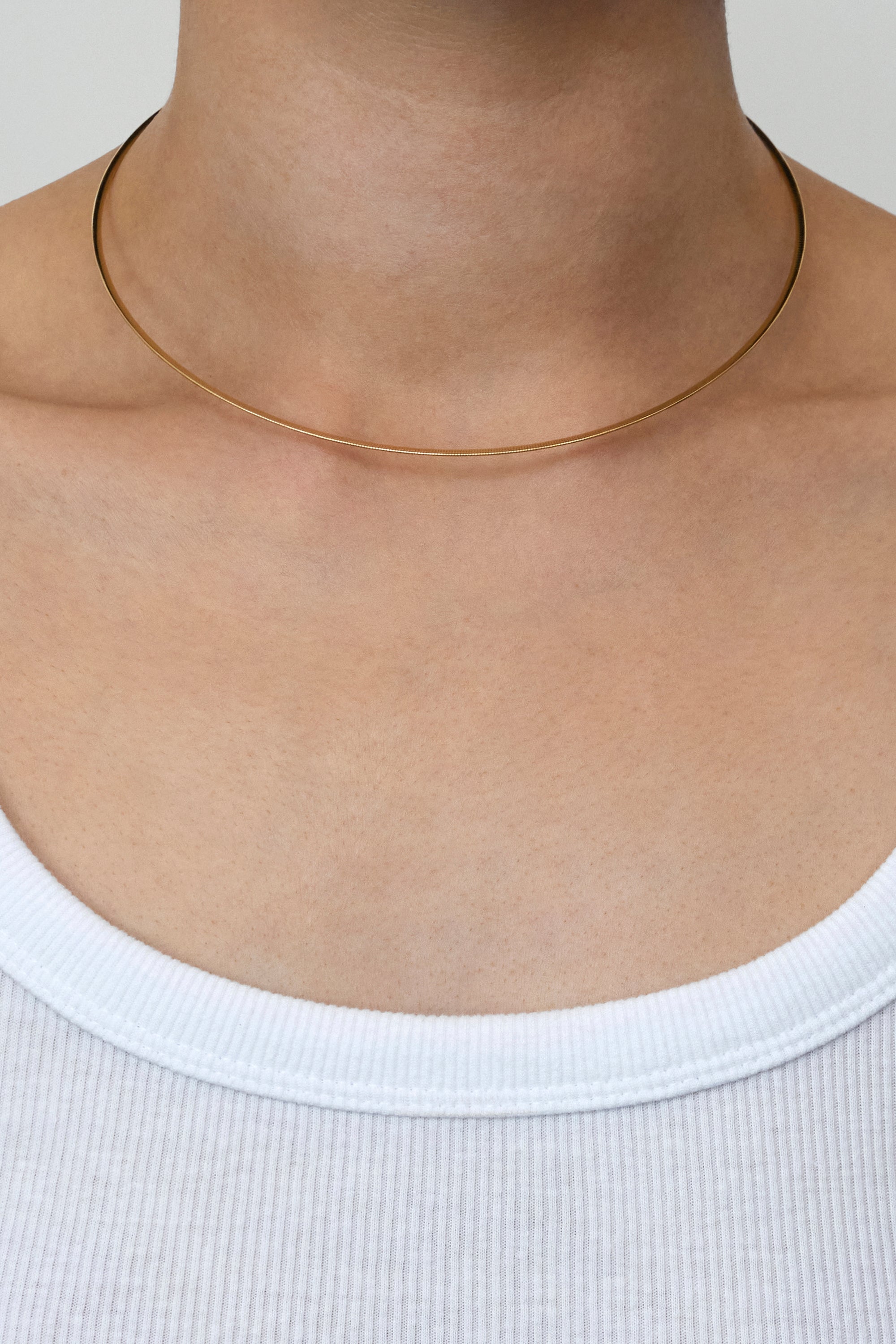 DUAL SQUARE NECKLACE 2.0MM IN GOLD & WHITE GOLD