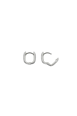 ESSENTIAL RIBBED SILHOUETTE WHITE GOLD EARRINGS