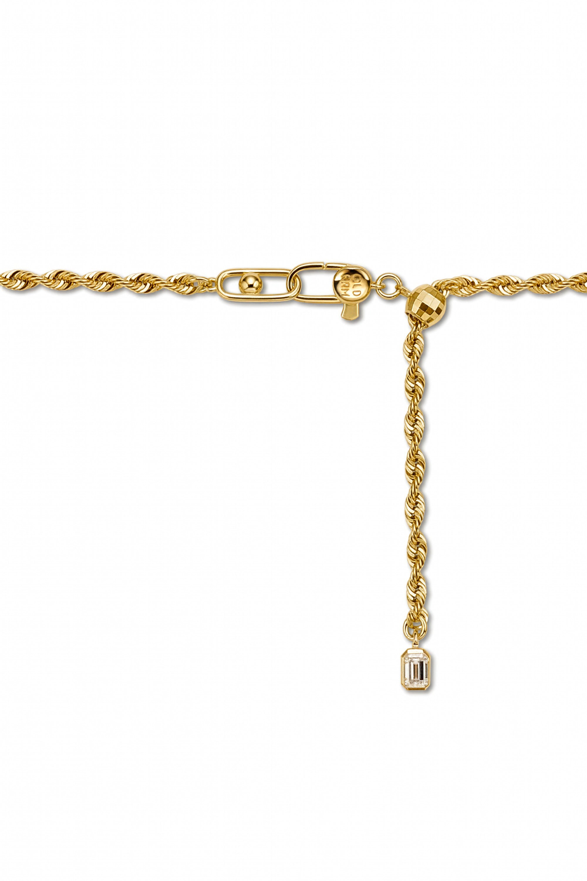 FREE LENGTH ROPE BRACELET IN GOLD