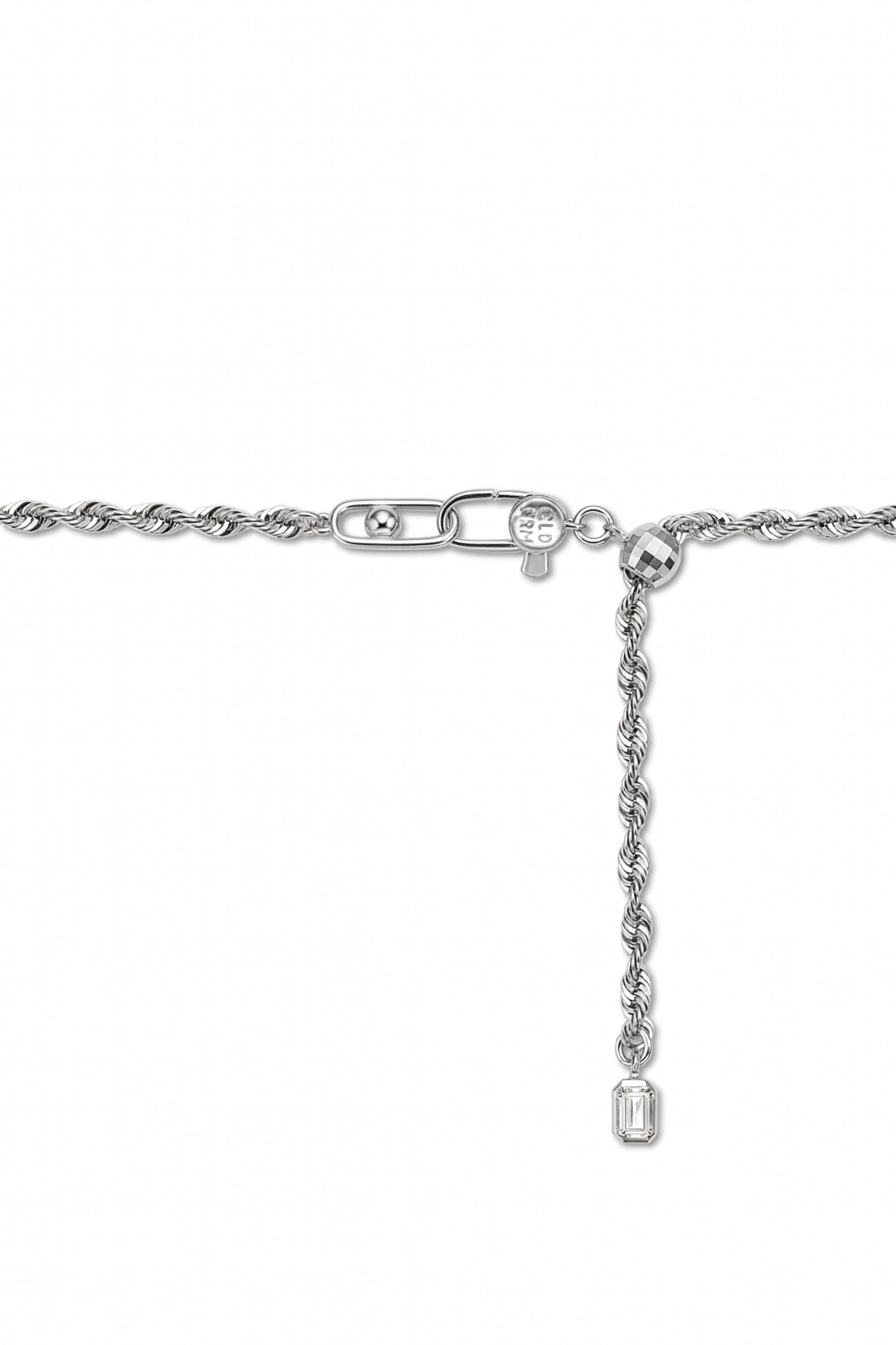 FREE LENGTH ROPE BRACELET IN WHITE GOLD