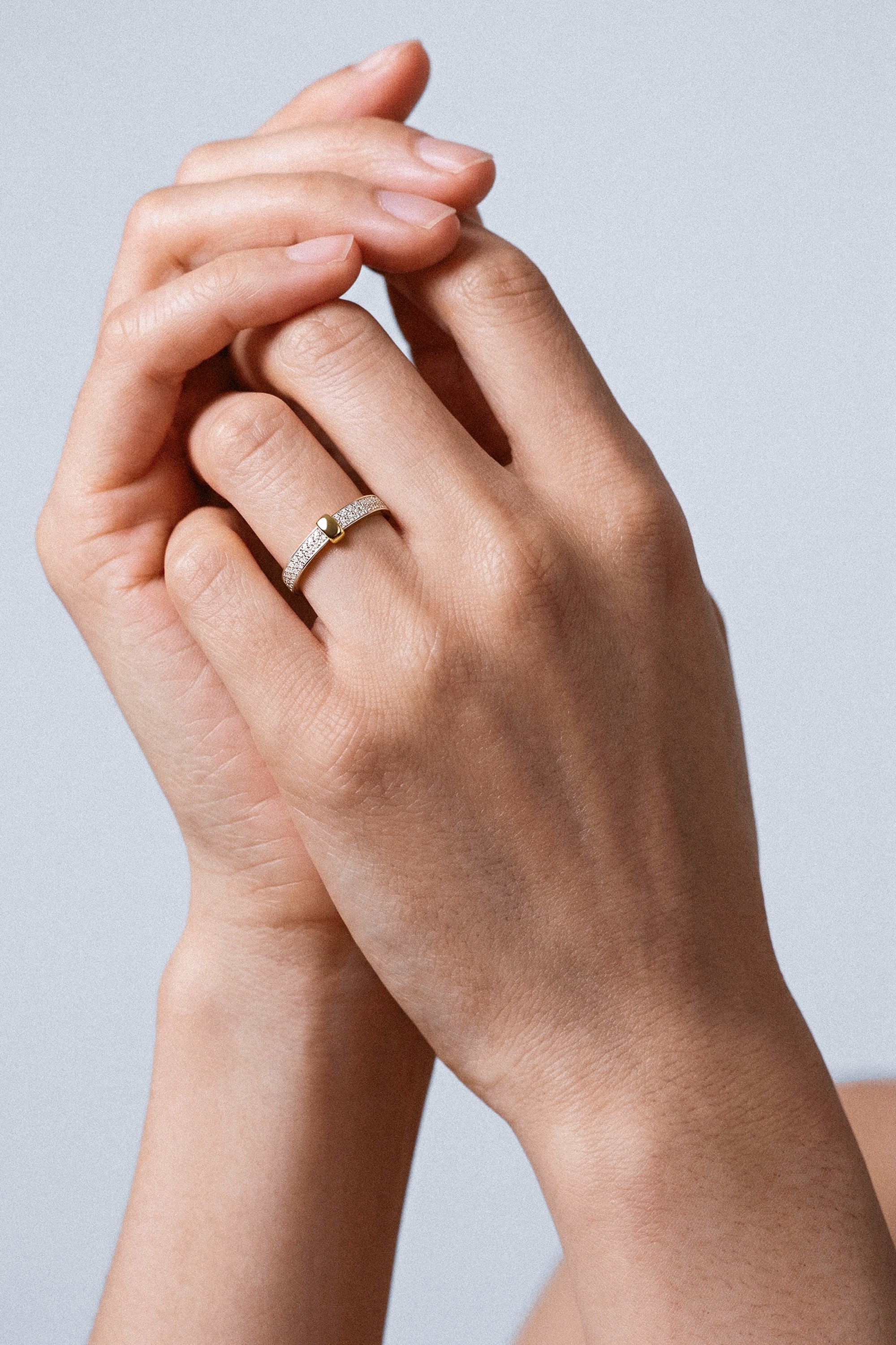 ORBIT PAVE DIAMOND & 10K GOLD RING