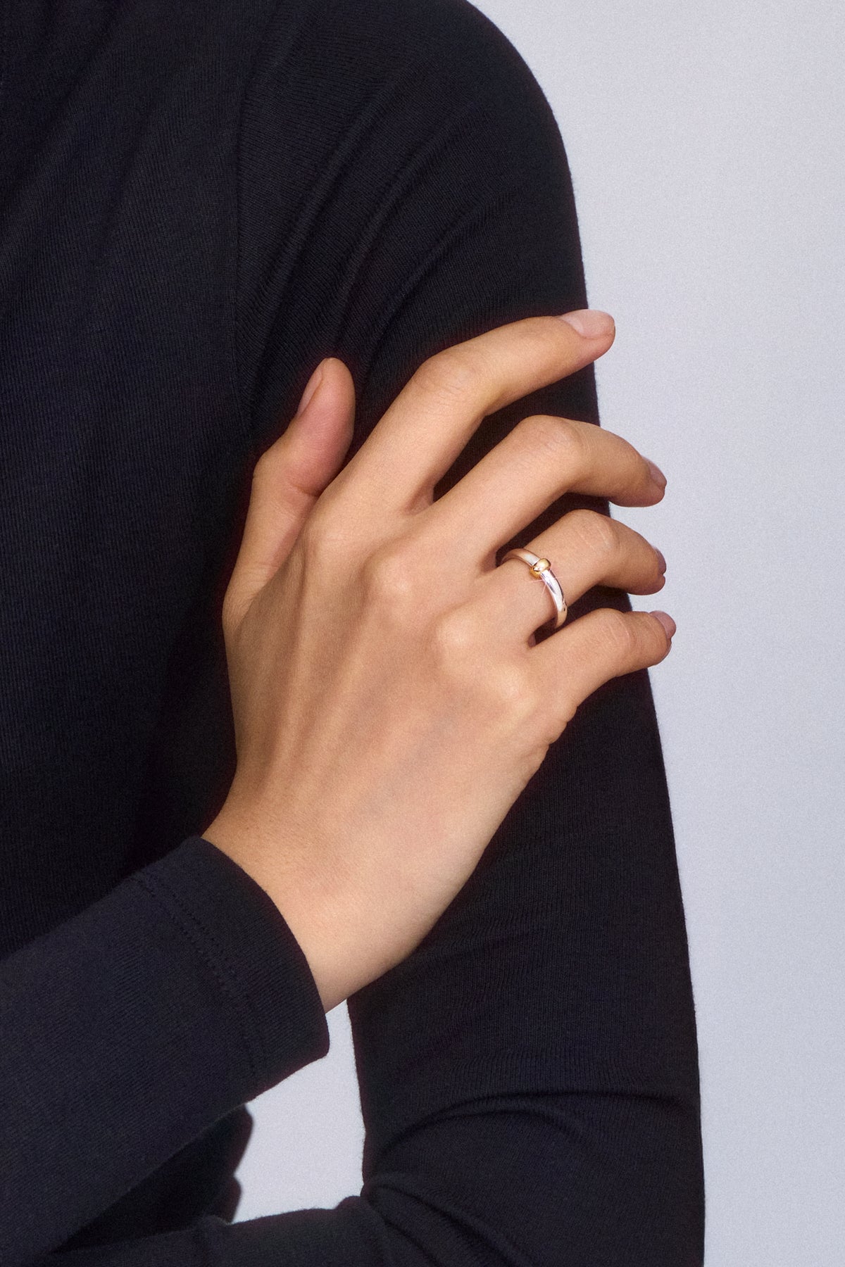 ORBIT SILVER & 10K GOLD RING
