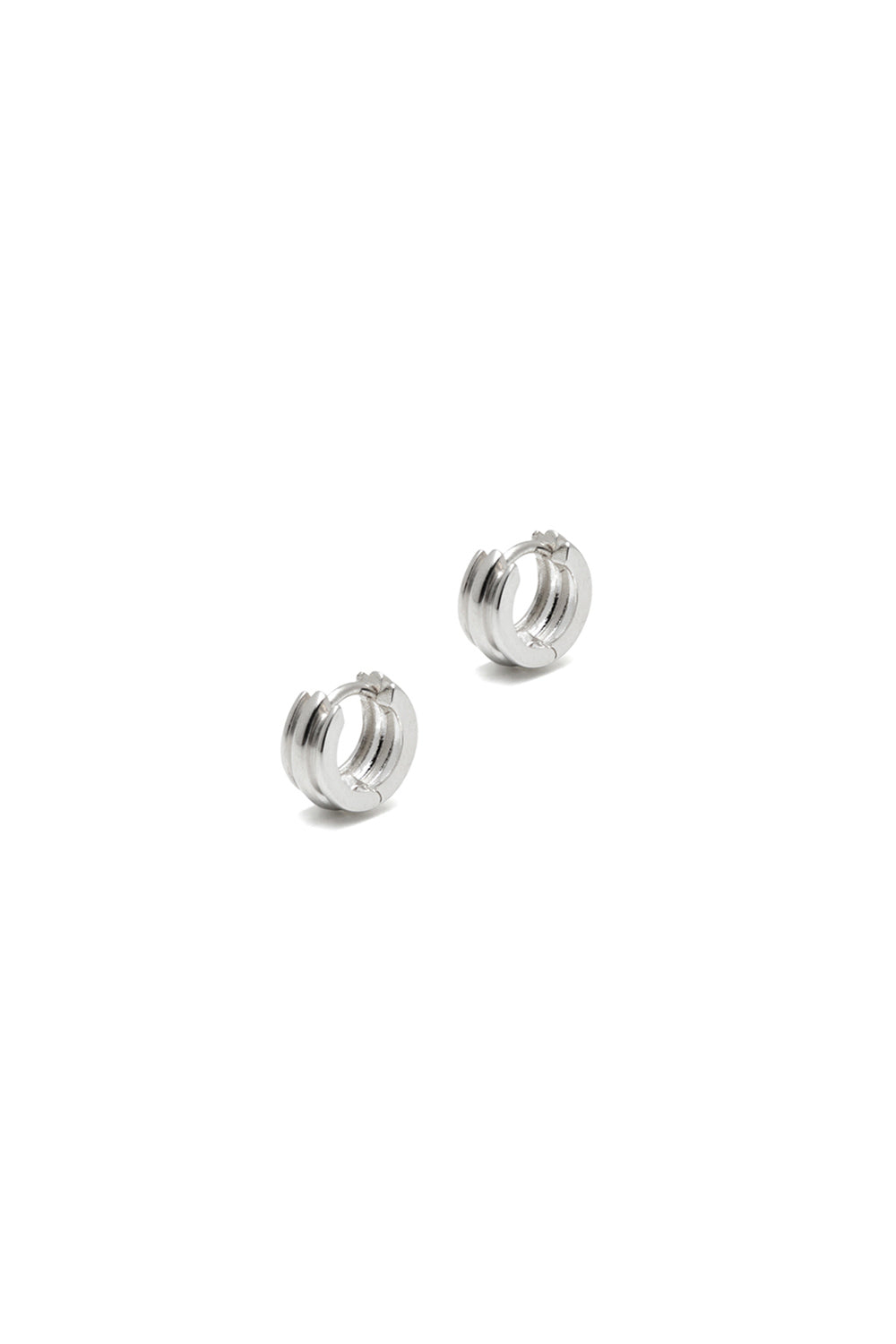 PETITE ROUNDED POTTERY VESSEL ONE-TOUCH EARRINGS