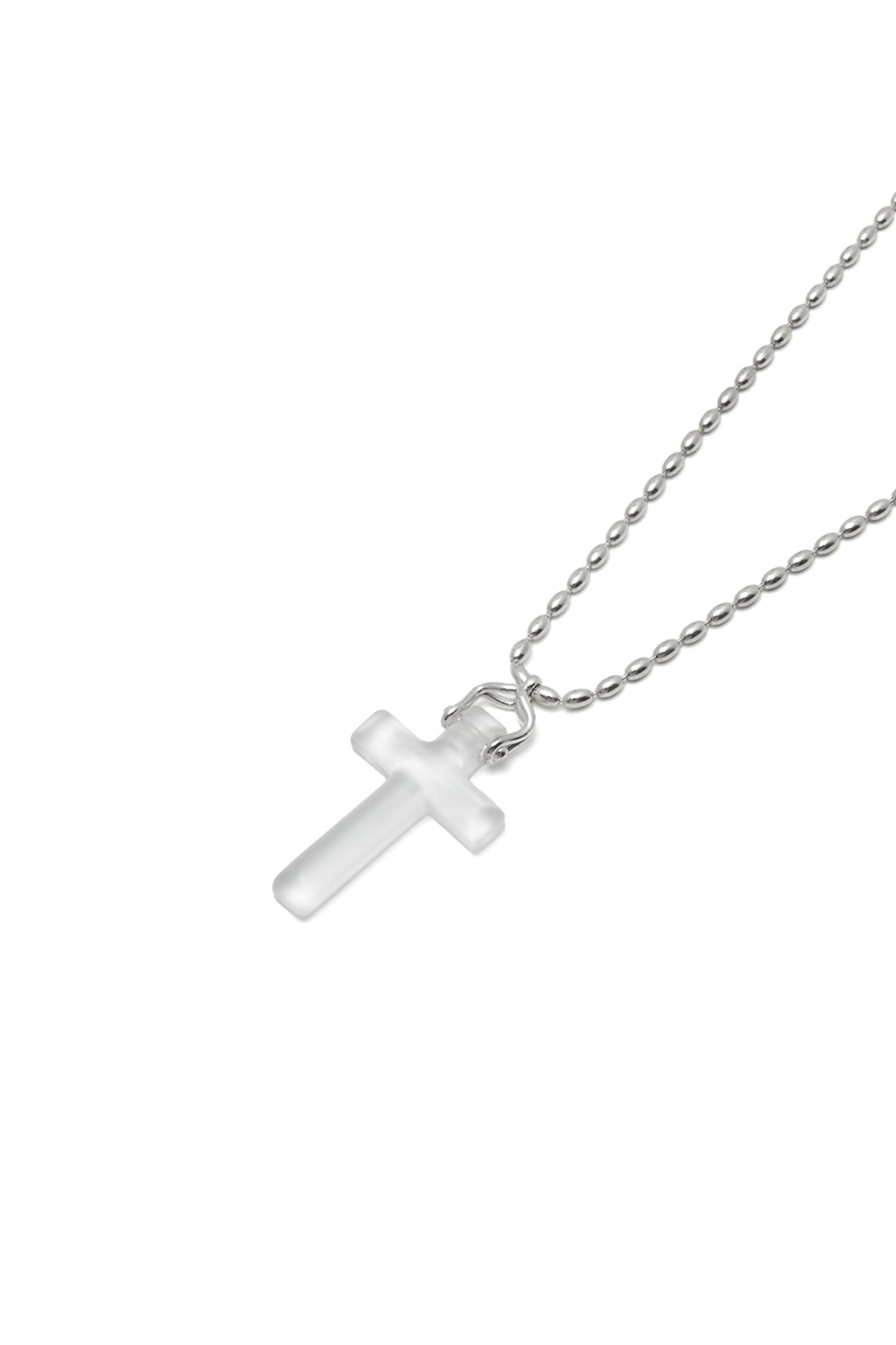 银色祝福不透明石英吊坠