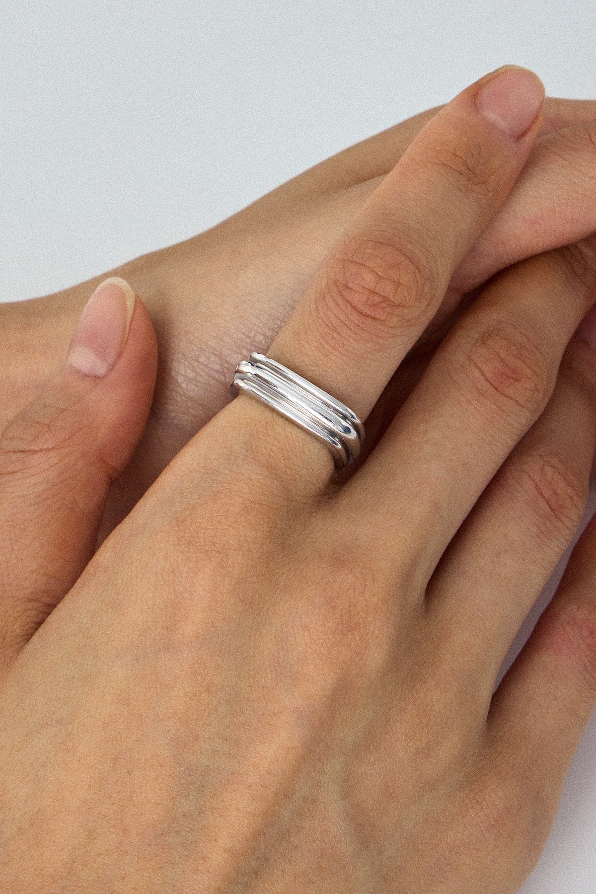 SQUARED POTTERY VESSEL RING