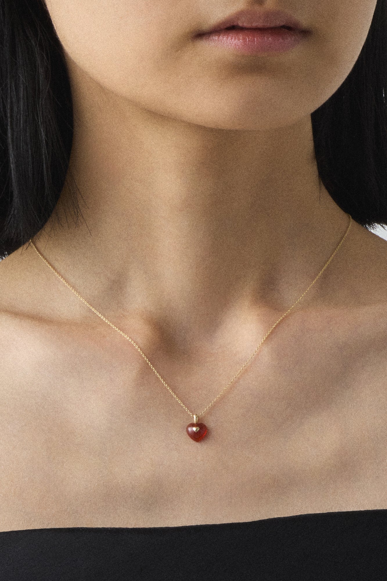 VERY VINTAGE COLLANA CON CIONDOLO A CUORE ROSSO PICCOLO