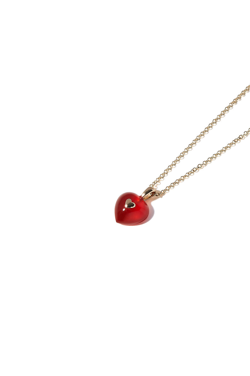 VERY VINTAGE COLLANA CON CIONDOLO A CUORE ROSSO PICCOLO