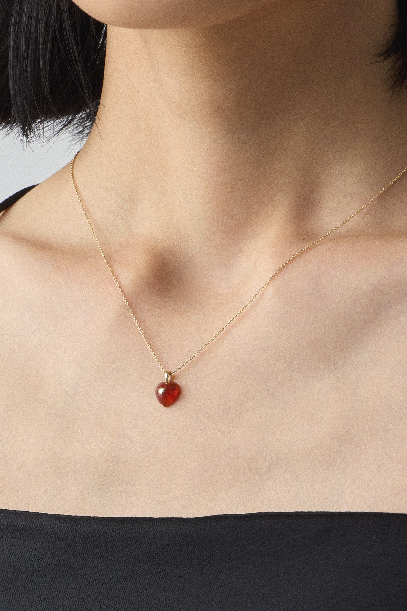 VERY VINTAGE COLLANA CON CIONDOLO A CUORE ROSSO PICCOLO
